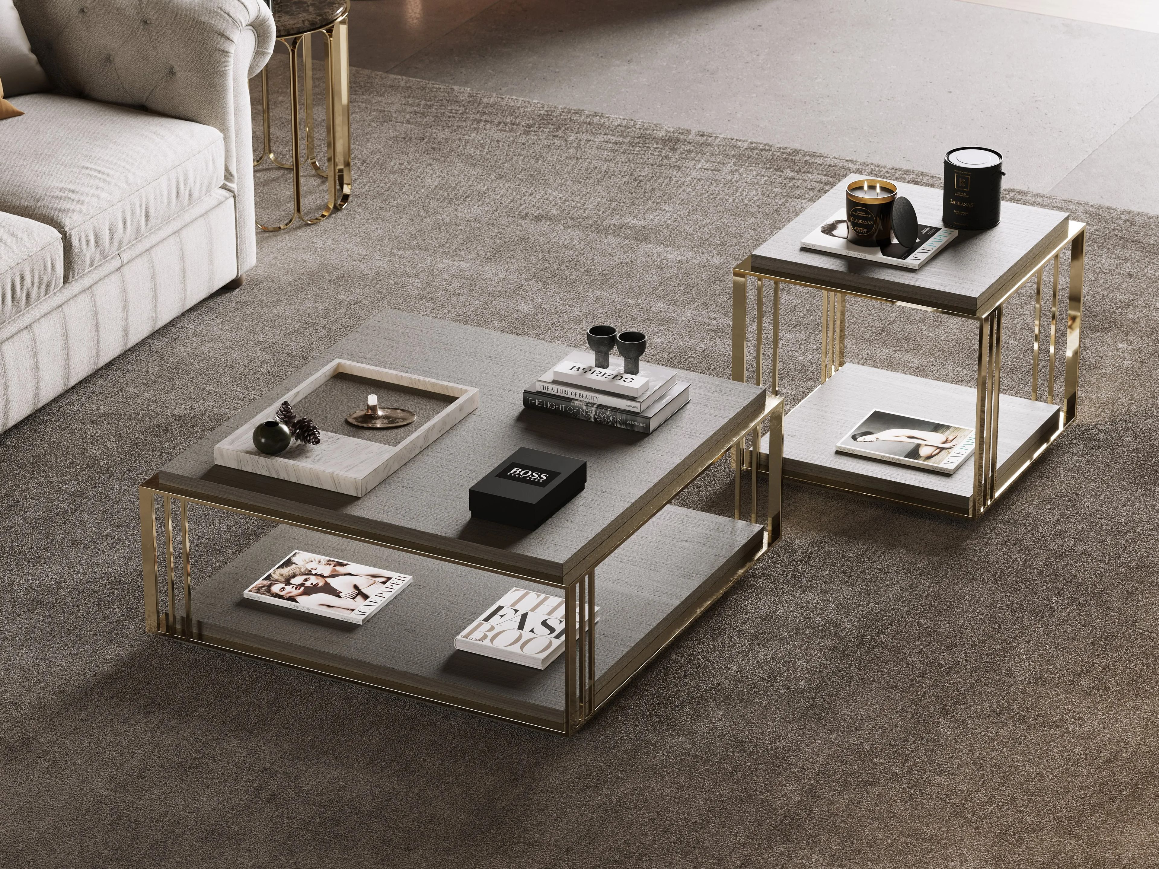 Низкий журнальный столик из дуба Laskasas ARCH-00136322 - Вид №2