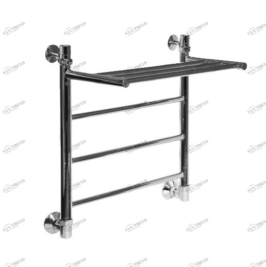 Полотенцесушитель водяной Aquanet Грация ЛП ВП 500x600, с верхней полкой 00184155