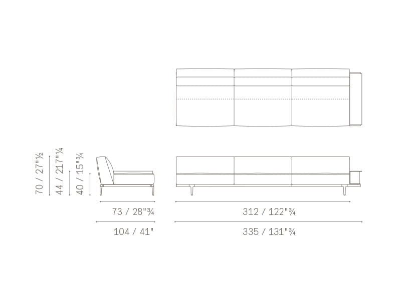 Ткань диван Poltrona Frau коллекция-диваны и кресла ARCH-00009449 - Вид №16