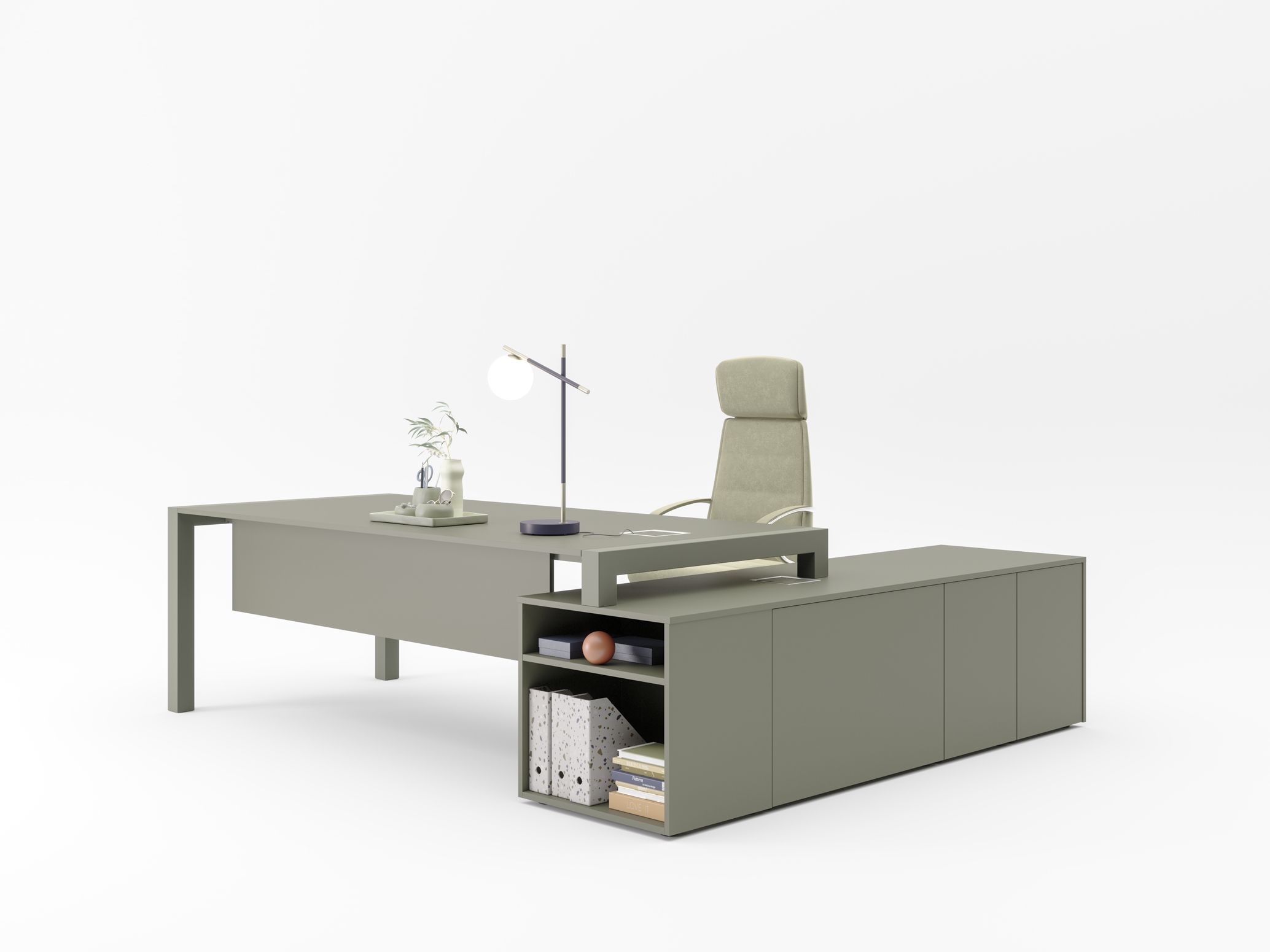 Исполнительный стол со встроенной полкой PROF Extralight ARCH-00070583 - Вид №7