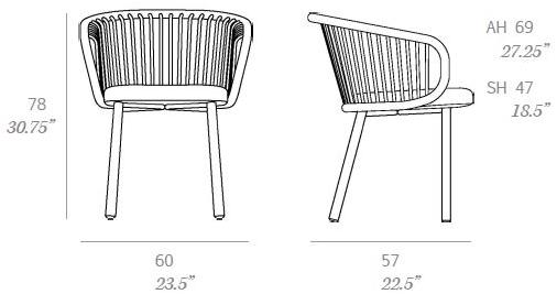 EXPORMIM Стул из ротанга со встроенной подушкой  T070 m-t070 r-t070 w  - Вид №17