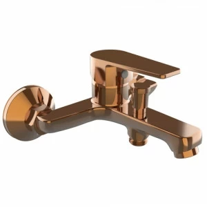 Orange Loop M26-100RG однозахватный ванно/душевой смеситель с душевыми аксесуарами (шланг, лейка, держатель). Цвет: розовое золото Никель