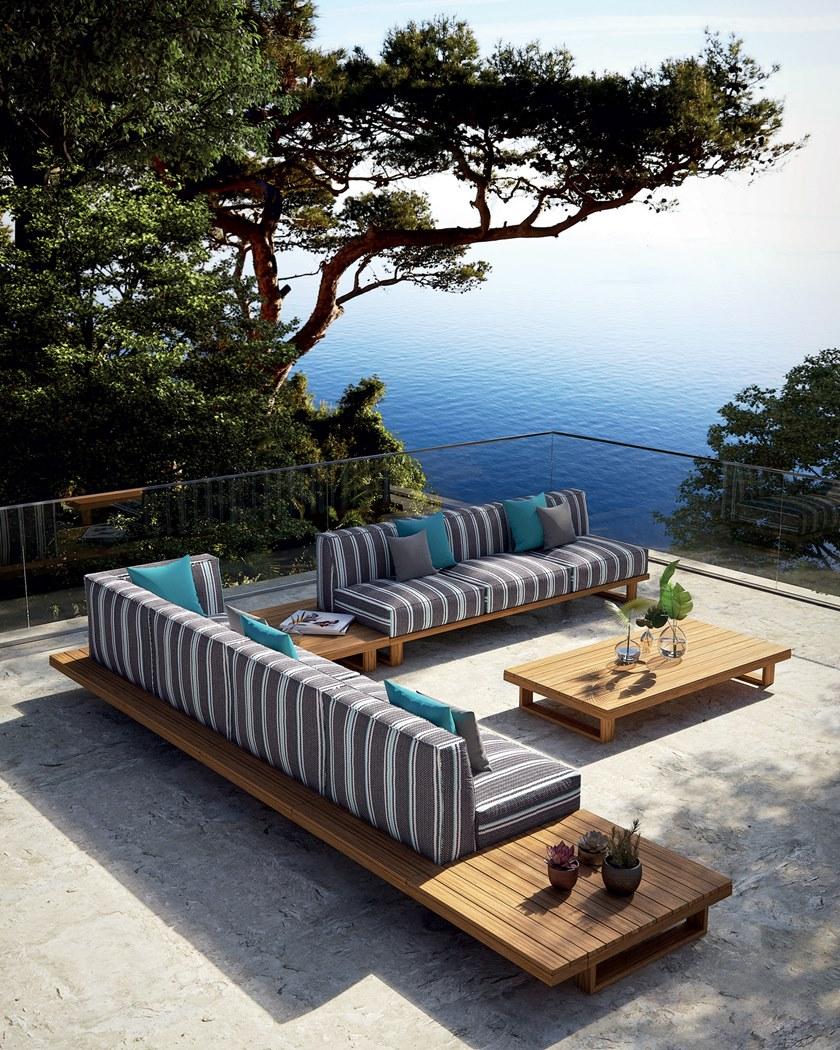 Atmosphera Садовая кушетка из тика и ткани 9.zero 9.0.chl.cd - Вид №4