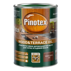 Масло для террас Pinotex Wood&Terrace цвет коричневый 1 л