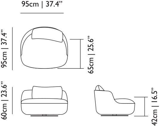 moooi Мягкое кресло с подлокотниками Bart sun-id-1433430 - Вид №1