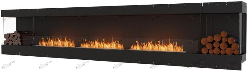 EcoSmart Fire Стальная каминная топка на биоэтаноле с панорамным остеклением Flex bay fireplaces sun-id-1352446
