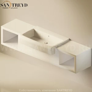 Flaminia UNA Консоль для раковины от 200 до 240 см с местом хранения белая UNA90V2.9016