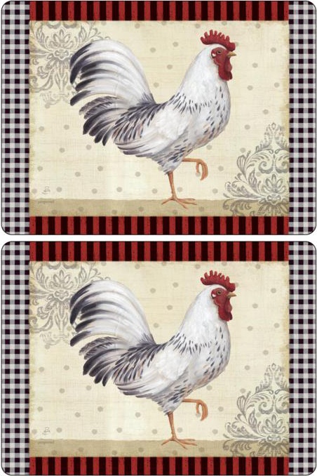 10598452 Pimpernel Набор подставок под горячее Pimpernel "Петух" 30,5х23см, 6шт Пробка 