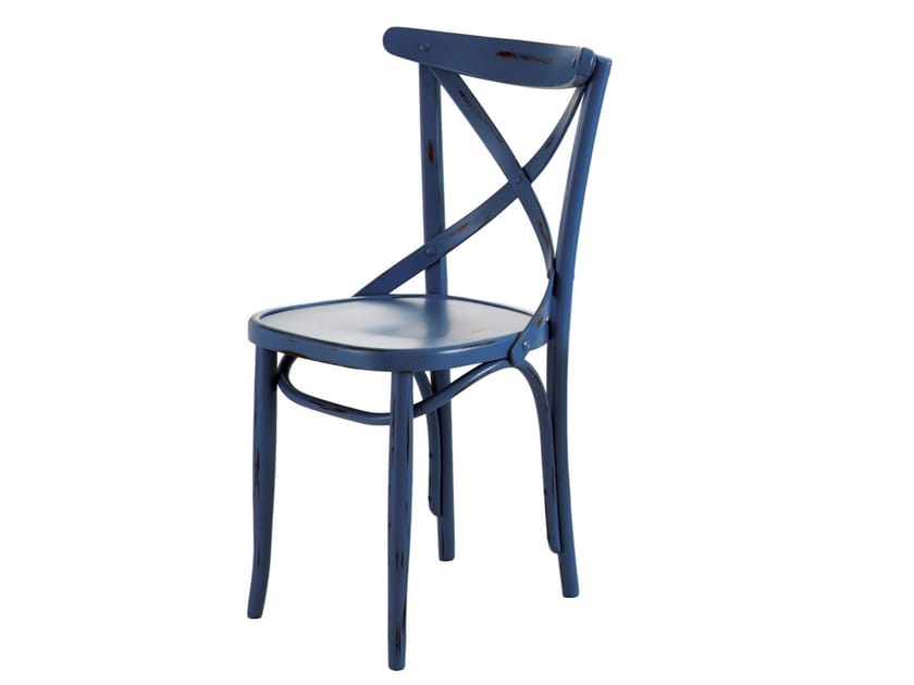 Стул из бука с открытой спинкой XLINE Аквамарин ARCH-00077411