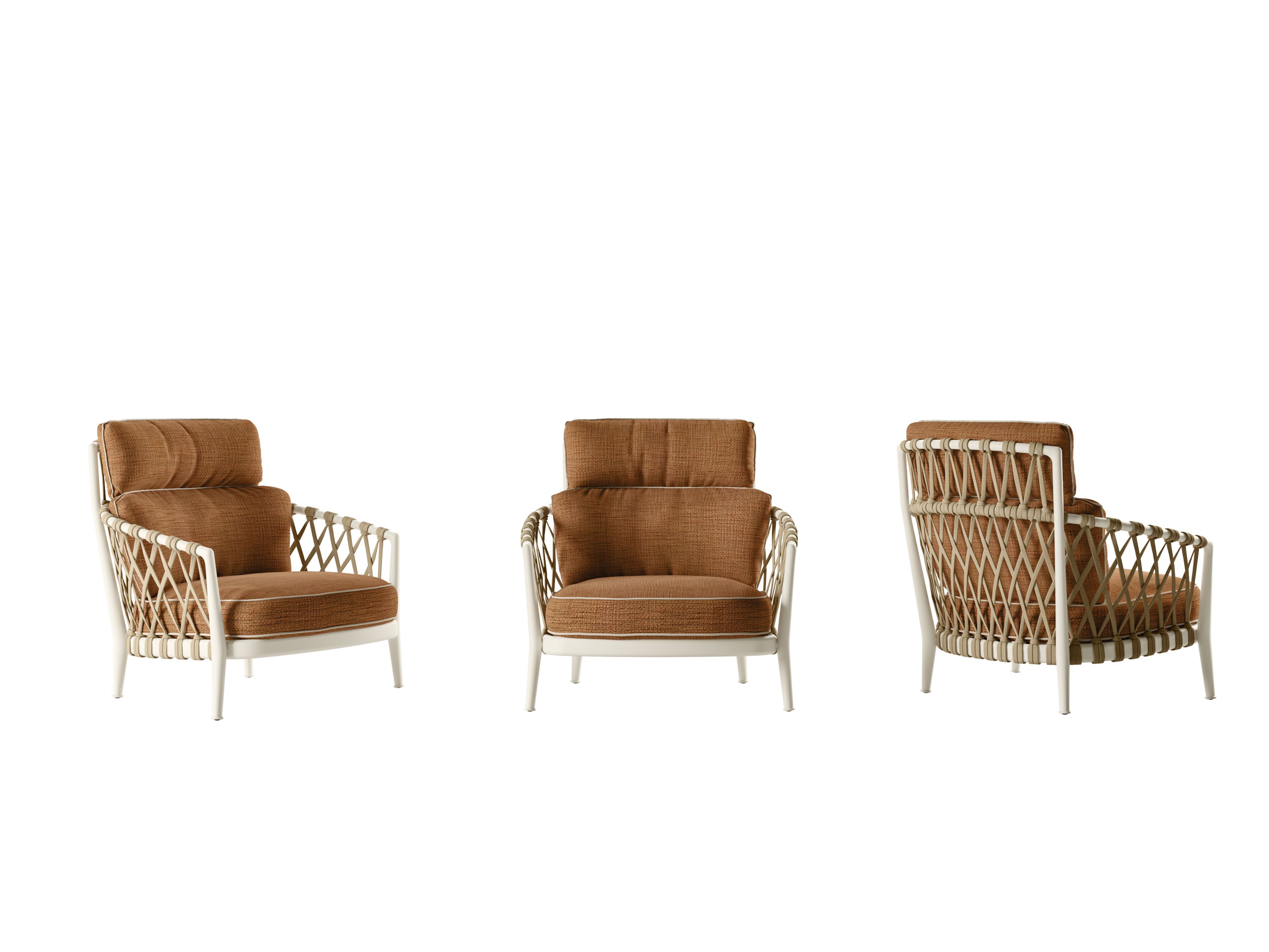 Тканевое садовое кресло с подлокотниками B&B Italia Outdoor ARCH-00070690