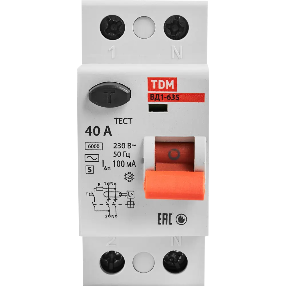 УЗО TDM Electric ВД1-63S — защита от поражения током и возгораний 89347162 STLM-1369986 - Вид №1