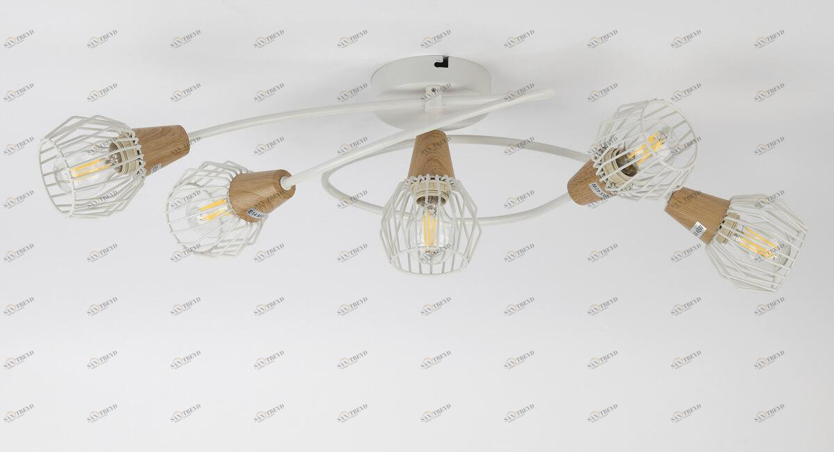 Потолочная люстра Rivoli Naturale 7002-305 RIVOLI NATURALE 336927 Белый