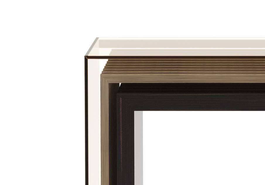 Прямоугольный журнальный столик из дерева и стекла Stylish Club His &amp ARCH-00103939 - Вид №2