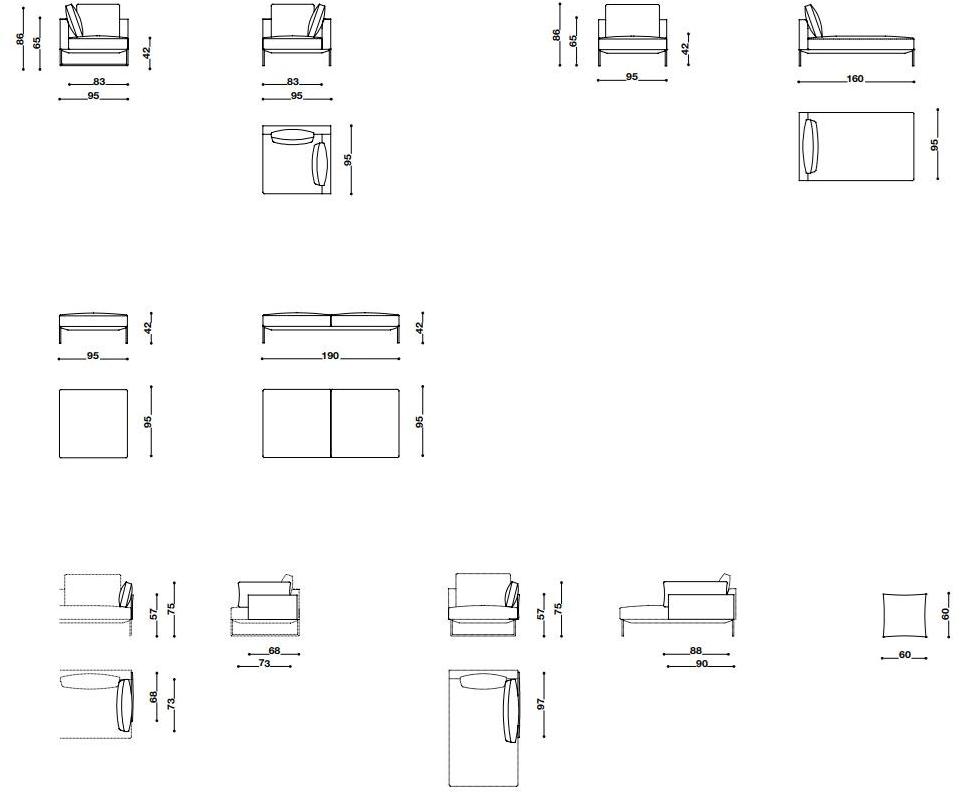 Désirée divani 3-х местный тканевый диван со съемным чехлом Arlon sun-id-1480717 - Вид №5