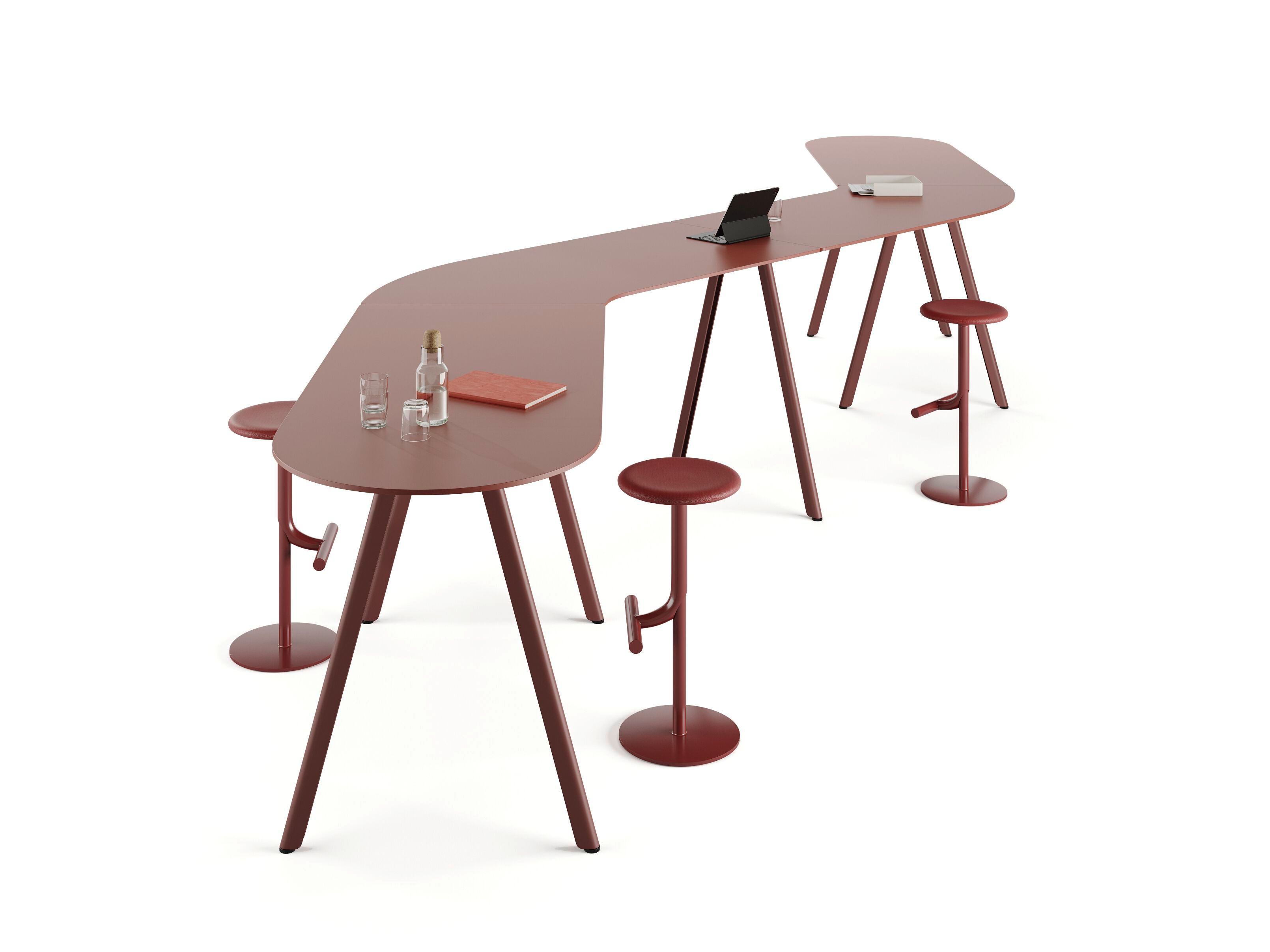 Высокий модульный стол для совещаний RENZ слайд ARCH-00036269