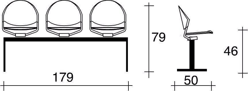 TALIN Сиденье на балке пола из ткани с подлокотниками Delfi sun-id-1504117 - Вид №4