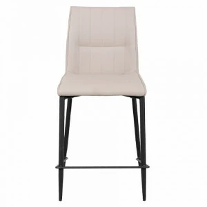 Стул барный серо-бежевый, экокожа 47х52х96см GARDA DECOR  266815 Бежевый
