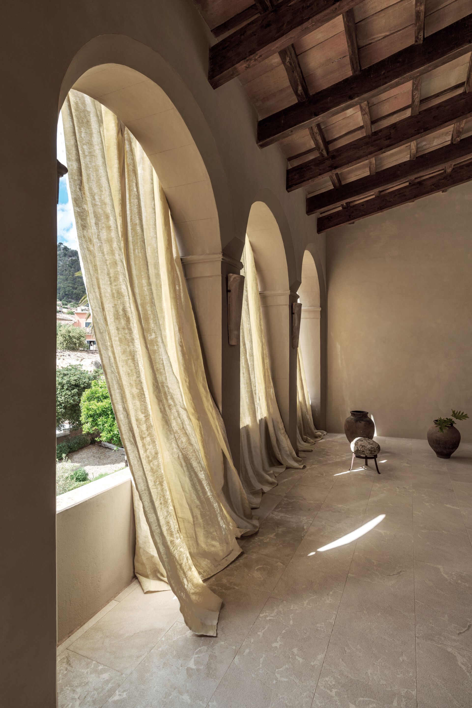 Льняная моющаяся полосатая ткань Élitis Éphémère ARCH-00040256 - Вид №1