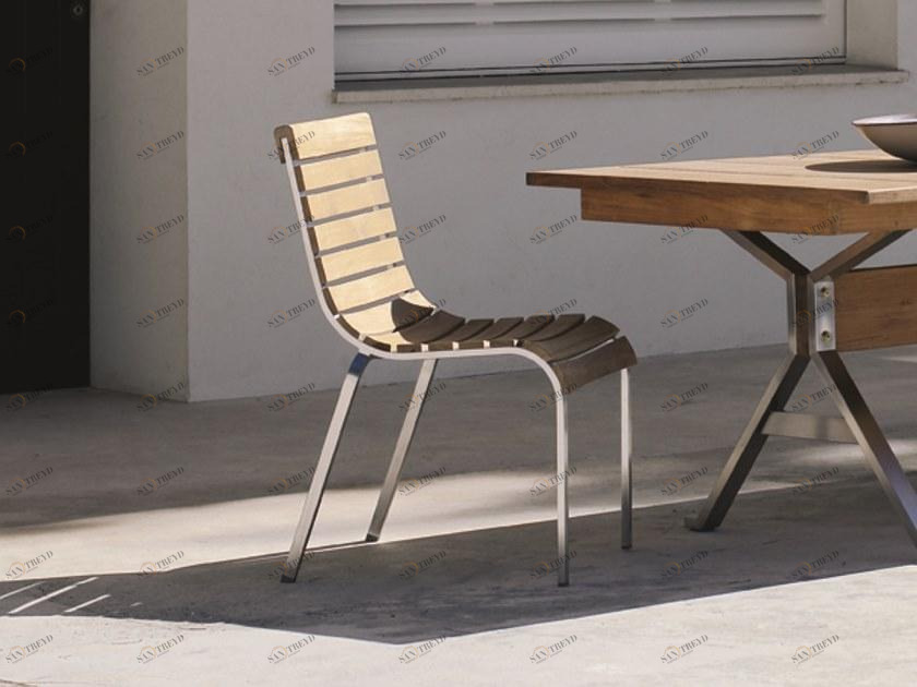 Unopiù Штабелируемый садовый стул из тикового дерева Equinox Sequat