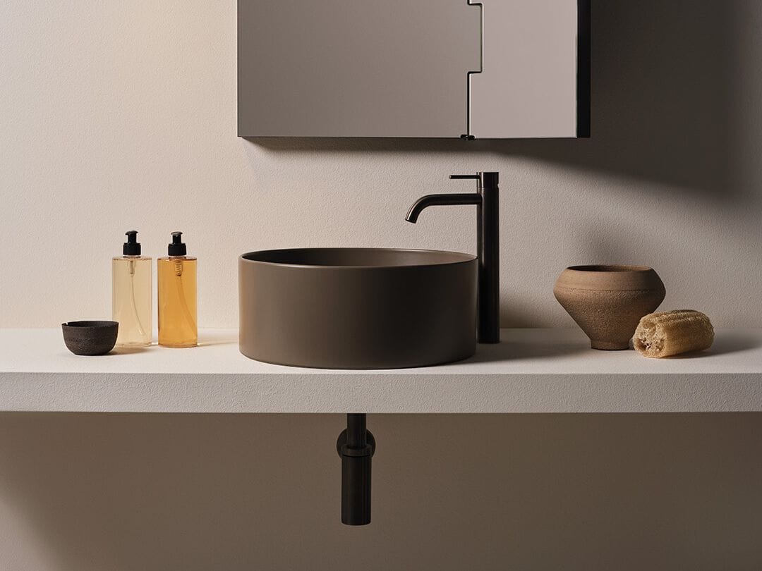 Керамическая столешница круглый умывальник Ceramica Cielo Тео ARCH-00139064