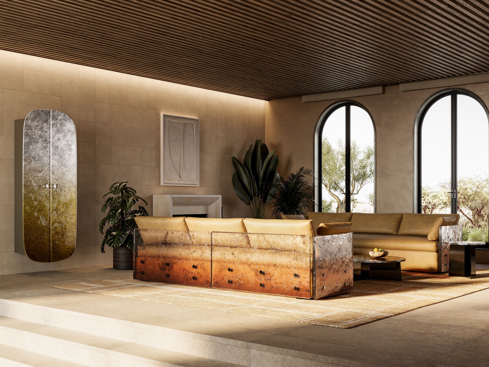 Диван со стеклянной спинкой ARTE VENEZIANA Melt ARCH-00102654 - Вид №4