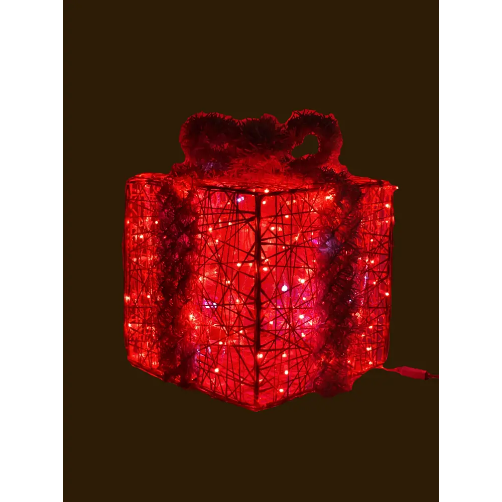 Электрическая светящиеся фигура Подарок 200 LED 100x100x100 см теплый белый свет 86164006 STLM-2210518 AJURIO  - Вид №6