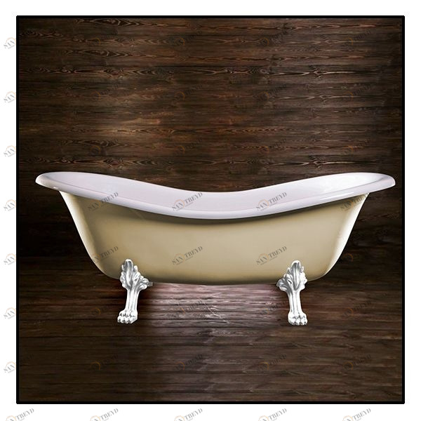 Ванна Akcjum Cleopatra WR-05-01-Kb-J овальная кремовая с белыми ножками WR0501KBJ