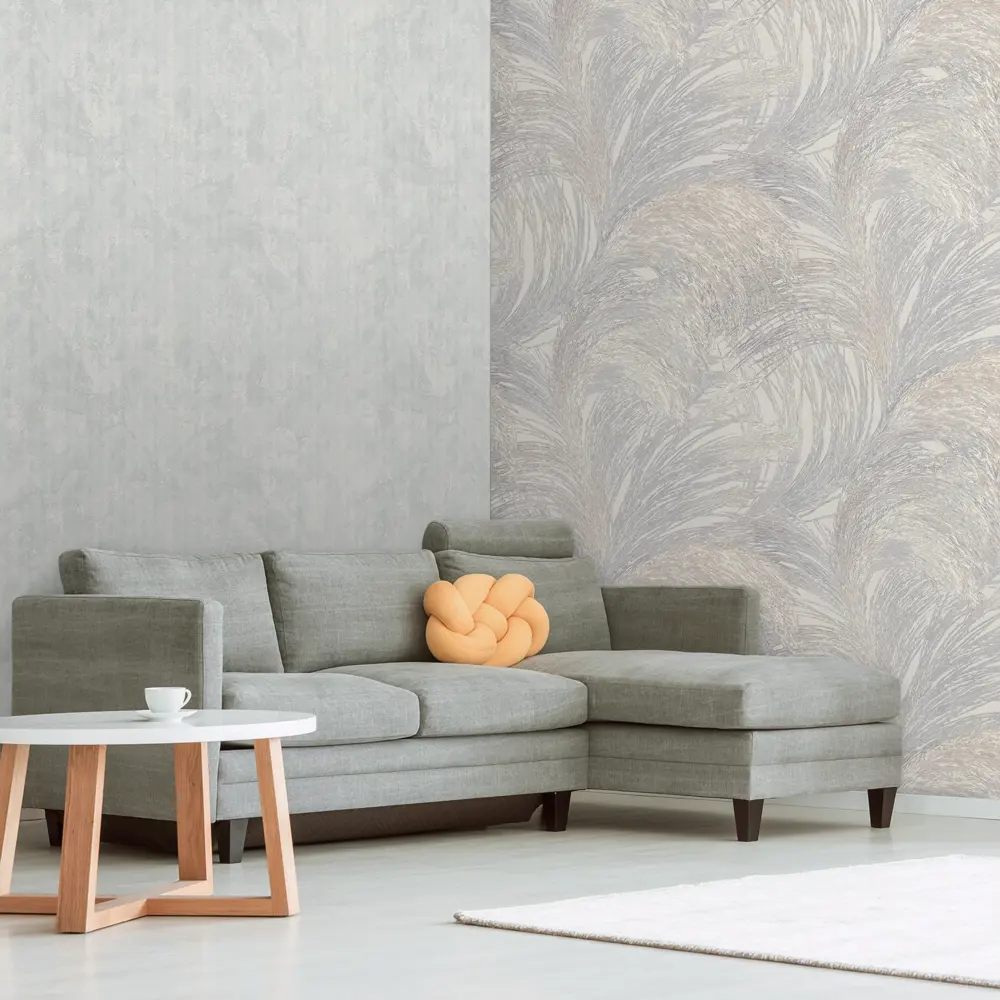 Обои флизелиновые Euro Decor Freya серые 1.06 м ED7189-11 86549303 STLM-2146460 - Вид №3