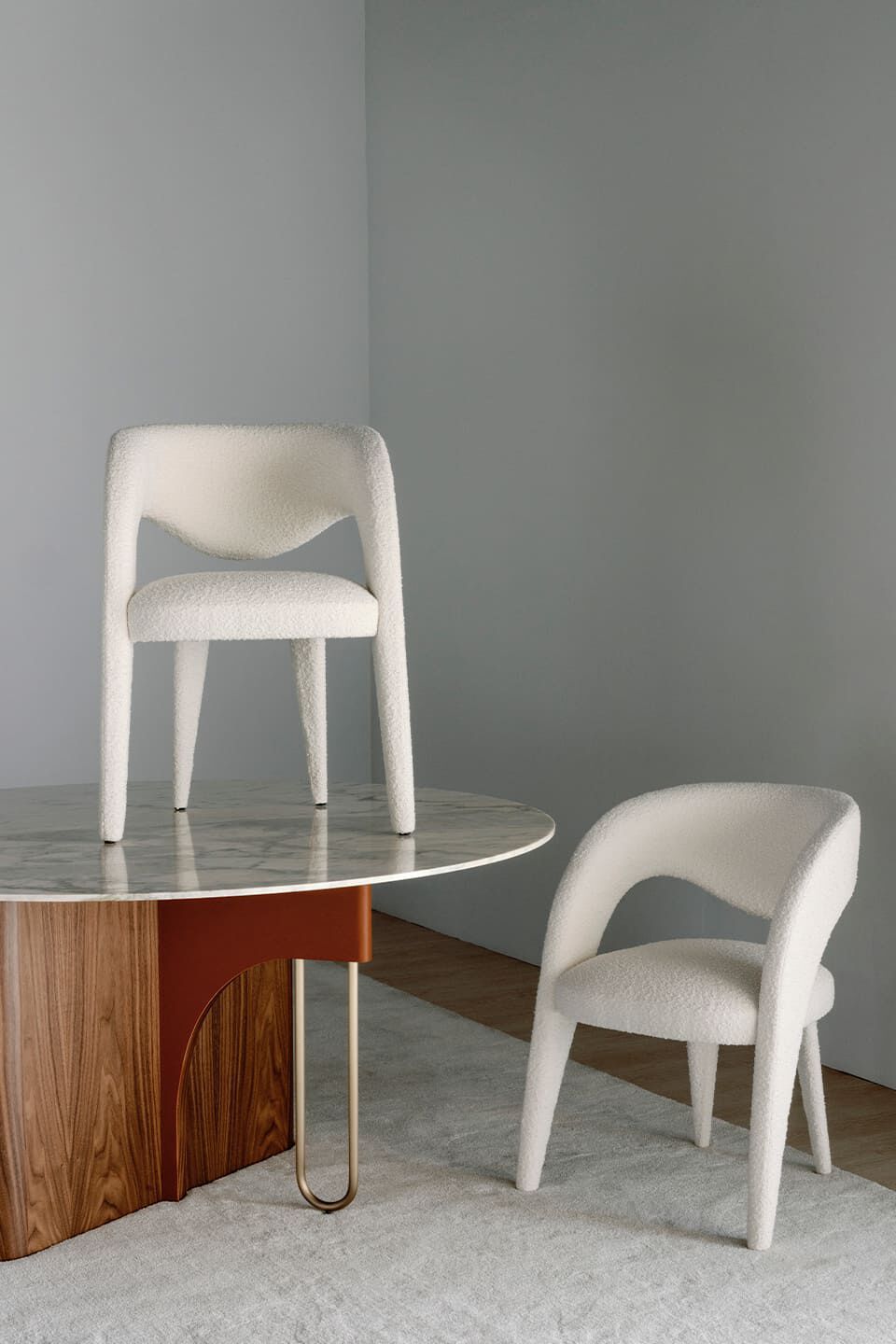 Мягкий тканевый стул с подлокотниками Greenapple Laurence ARCH-00130414 - Вид №3