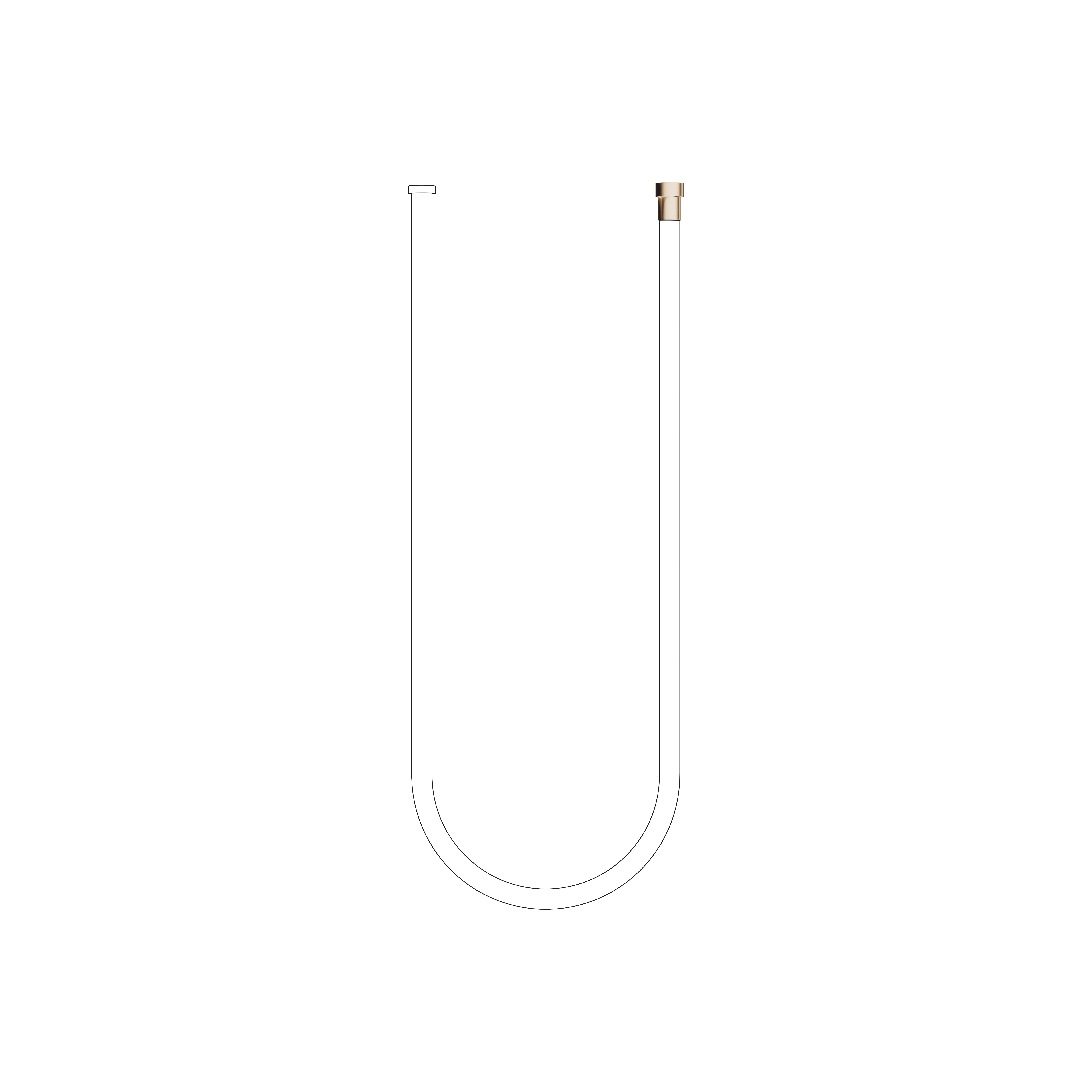 WATER TUBE Шланг Кнайпа белый 2000 мм - Шампанское матовое (22-каратное золото) DornBracht 28285979-46