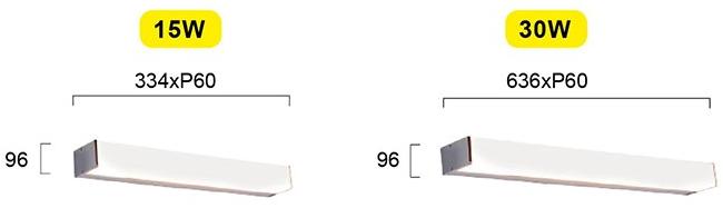 Terzo Light Светодиодный настенный светильник из акрила для ванной  V4212200/-300  - Вид №1