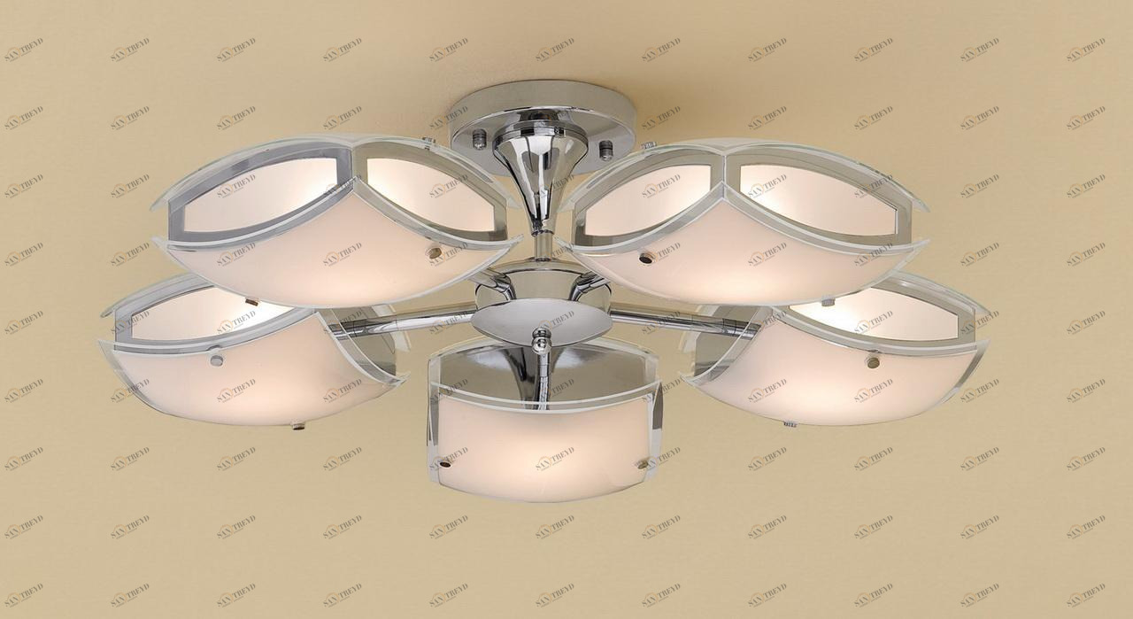 Потолочная люстра Citilux Берген CL161151 CITILUX ДИЗАЙНЕРСКИЕ, БЕРГЕН ХРОМ 183025 Белый 