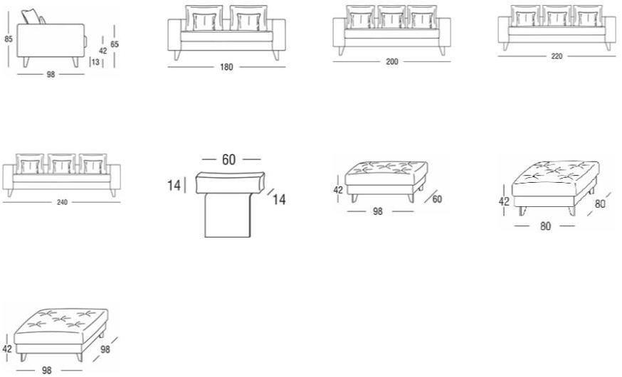 Marac 3-х местный тканевый диван со съемным чехлом Willy slim sun-id-1451714 - Вид №4