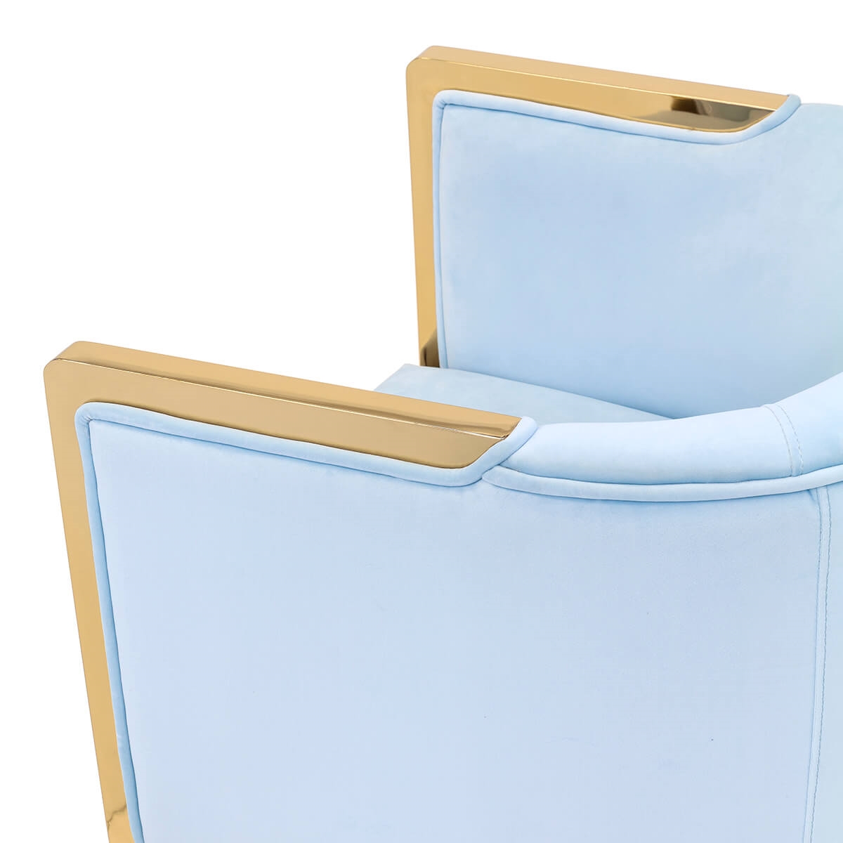 700417-B5 ABHIKA СТУЛ GARDA ROUND SKYBLUE/GOLD  - Вид №10