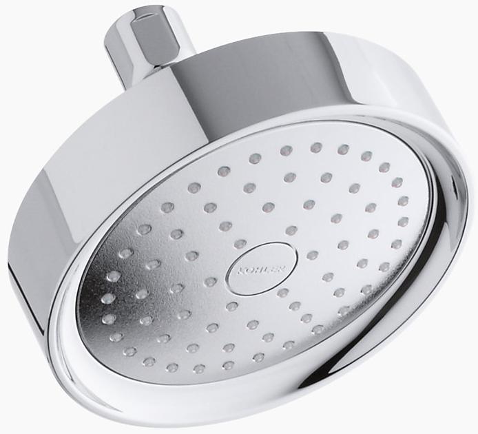 KOHLER Однофункциональная настенная душевая лейка Purist 2,5 галлона в минуту с технологией всасывания воздуха Katalyst K-965-AK-TT  - Вид №1