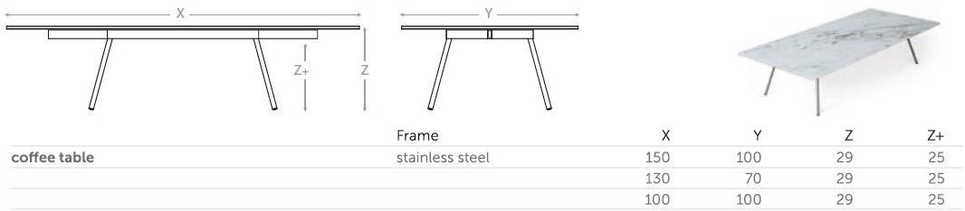 Joli Низкий прямоугольный журнальный столик из керамогранита для гостиной sun-id-1512899 - Вид №2