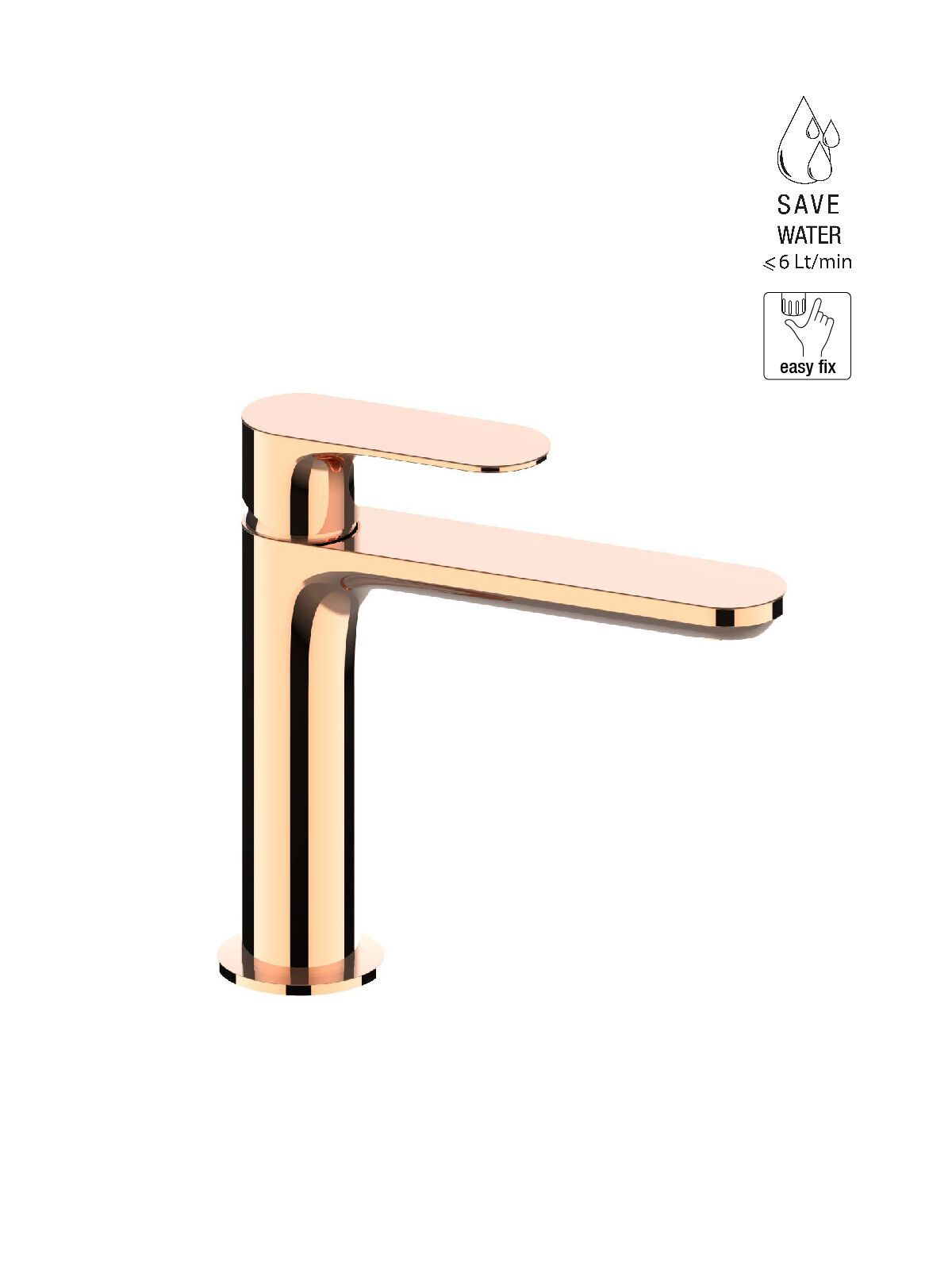 Однорычажный смеситель для раковины без слива Rubinetterie Frattini Lea ARCH-00023808 - Вид №20