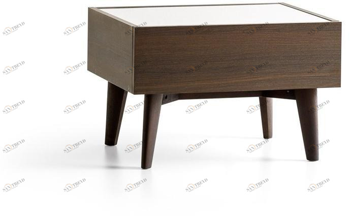 ZANETTE Прямоугольная прикроватная тумбочка из дуба с ящиками Amos sun-id-1378620