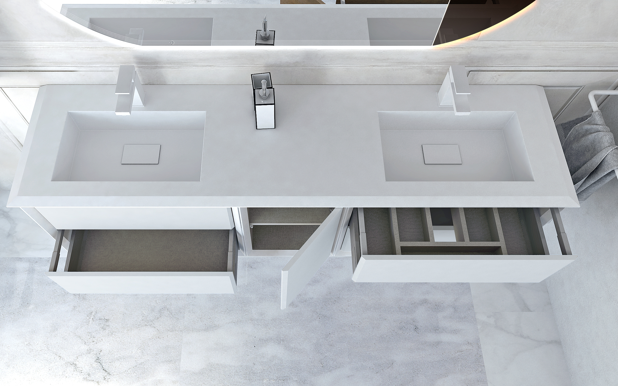 Мебель для ванной CEZARES BELLAGIO 175 Pink Stone - Вид №2