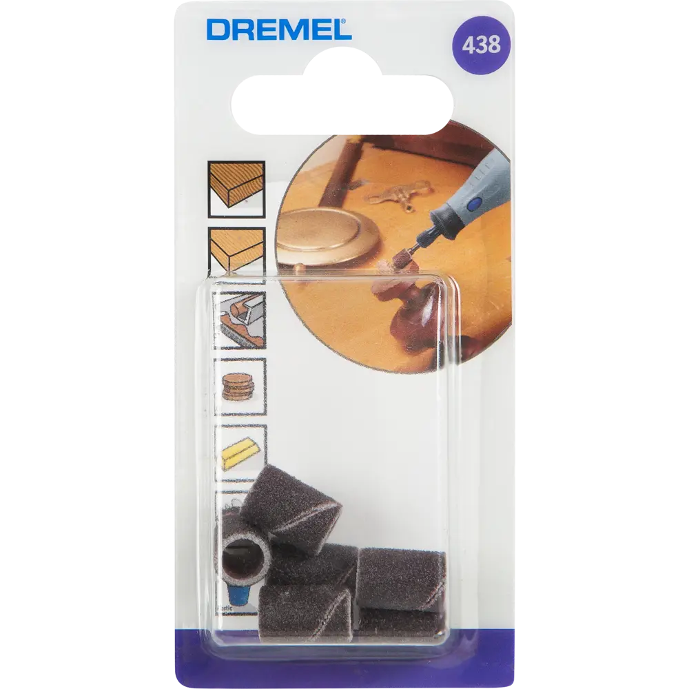 Насадка наждачный валик Dremel, 6.4 мм, P120 STLM-2183261 - Вид №2