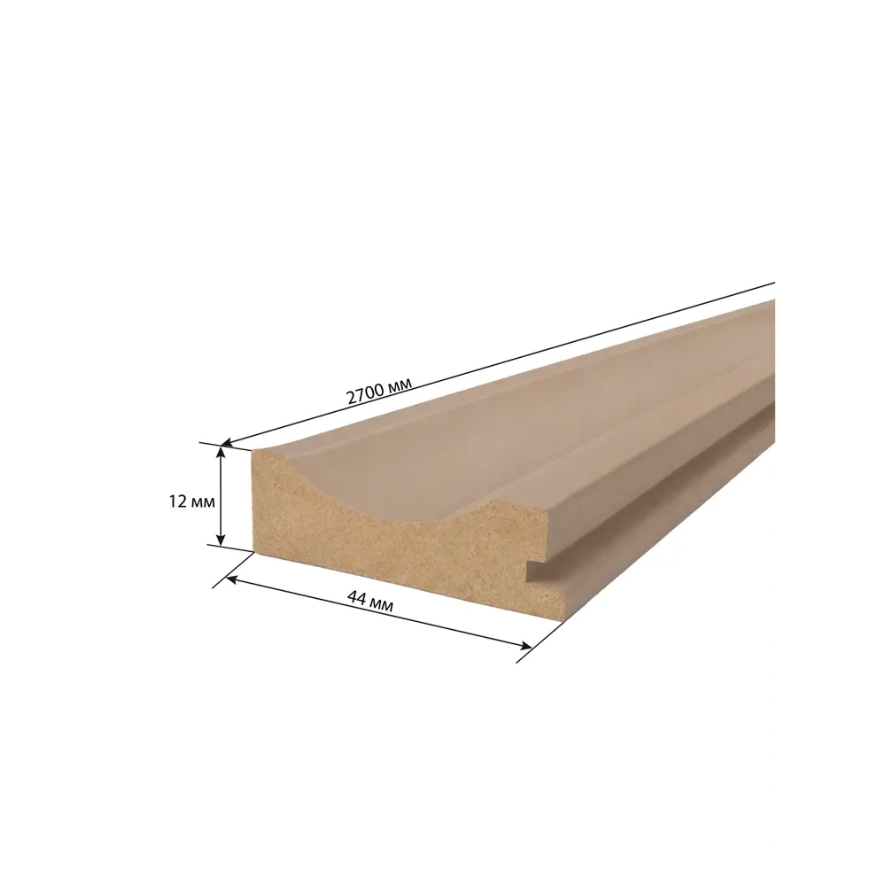 Профиль финиш Волна МДФ мокко 12x44x2700 мм Santreyd STLM-2068515