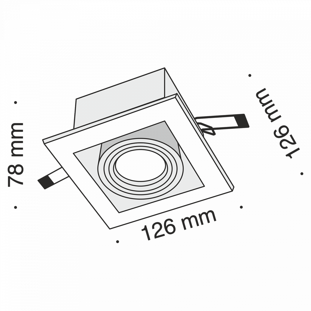 Встраиваемый спот серебряный Technical Metal DL008 TECHNICAL DOWNLIGHT 00-3957219 Серебро  - Вид №1