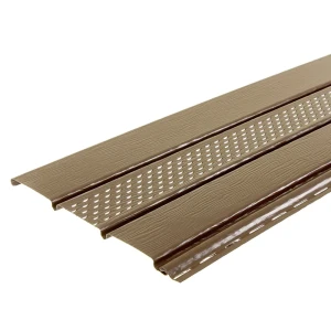 Софит ПВХ с перфорацией 2700х300 мм темно-коричневый, 0.81 м2