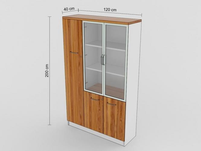 Arrediorg.it® Высокий деревянный офисный блок с распашными дверями Evolutio C208  - Вид №6