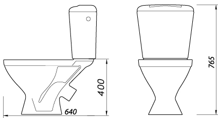 1015318 Компакт унитаз с бачком Белый Лобненский Стройфарфор  Россия  - Вид №1