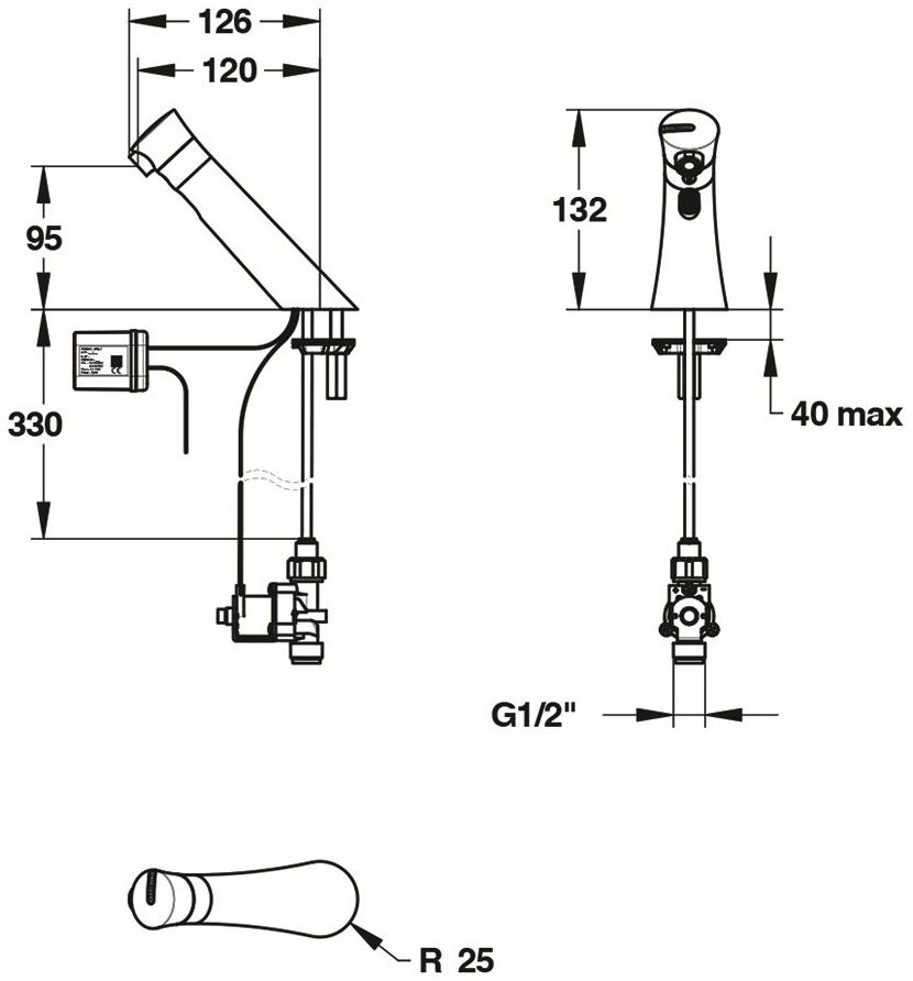 Бесконтактный кран, питание от сети Presto NEO 57038 57038.0 - Вид №1
