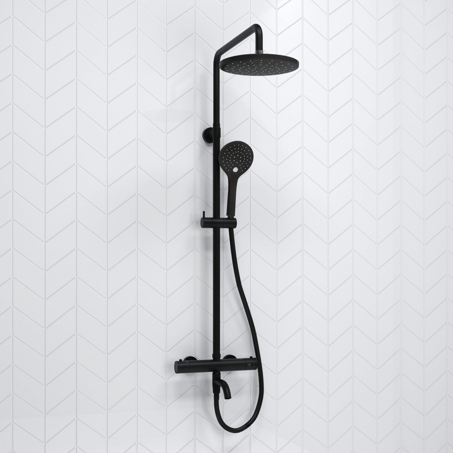 A288.077.078.BM Thermo Душевой комплект с термостатическим смесителем WasserKRAFT 