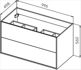 Мебель для ванной CEZARES PREMIER-HPL-100-2C-SO-ACM-BLUM-EST  - Вид №3
