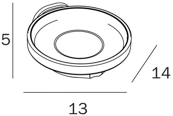 INDA® Настенная мыльница из матового стекла Ellepi A44110 - Вид №1
