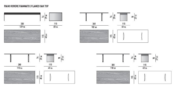 Деревянный прямоугольный стол Minotti Linha ARCH-00018516 - Вид №1
